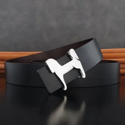 Image de Ceinture Homme Cuir Véritable avec Boucle Cheval en Acier Inoxydable