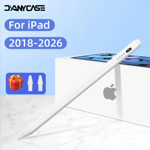 Immagine di Pennarello Stilo per iPad Pro 2024, Air 6, M2, M4 con Riconoscimento dell'Inclinazione e Rifiuto del Palmo - Compatibile con iPad Pro 11" e 12", Air 4, 5, 7, 8, 9, 10° Gen, Mini 5 e 6