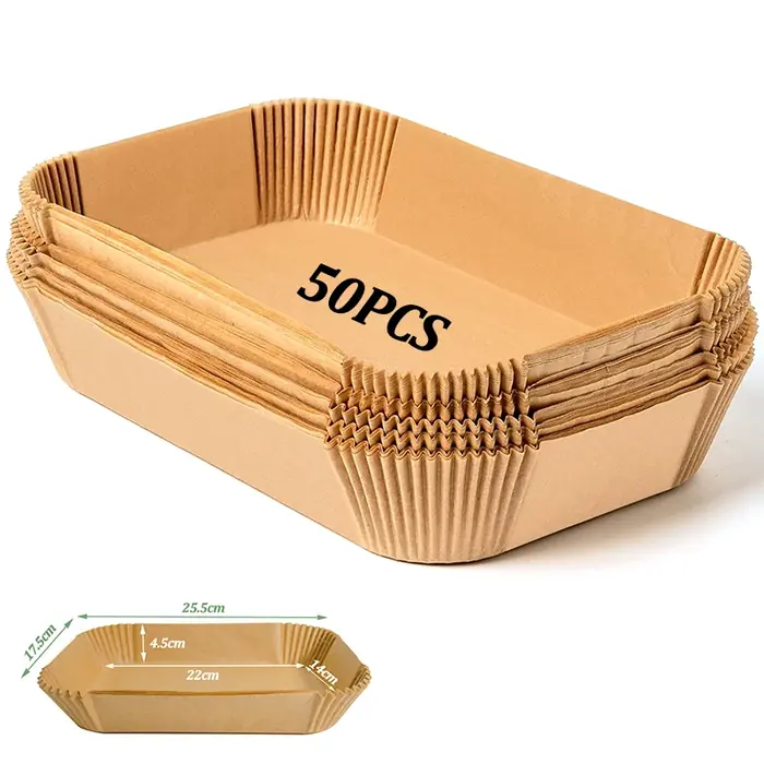 Image de Tapis de Cuisson Jetable pour Friteuse à Air - 50/100 Pièces