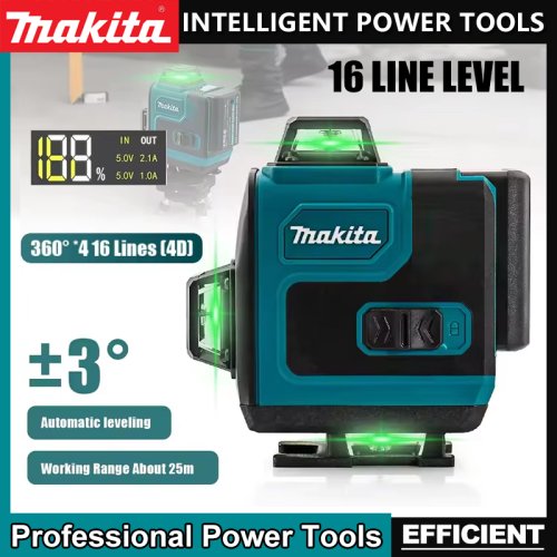 Imagen de Nivel Láser Makita 16 Líneas 360° - Verde de Alta Precisión