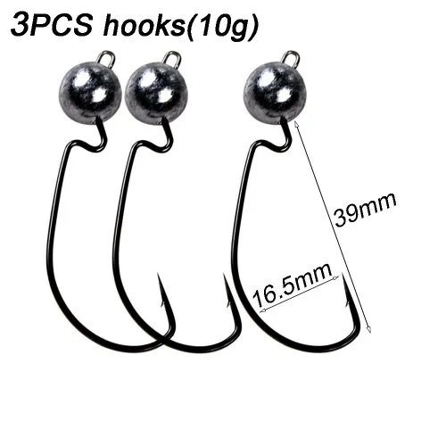 3PCS 10g robak haczyki