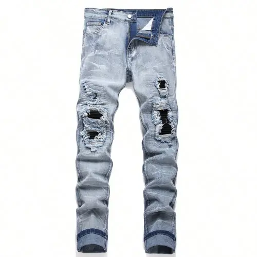 Image de Jeans Homme Streetwear Déchiré - Coupe Slim & Élastique