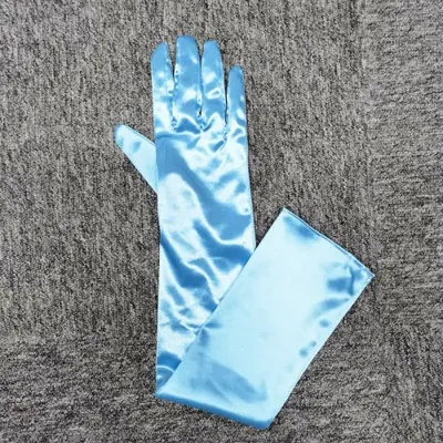 Image de Gants Satin Multicolores 55cm - Élégance Rétro