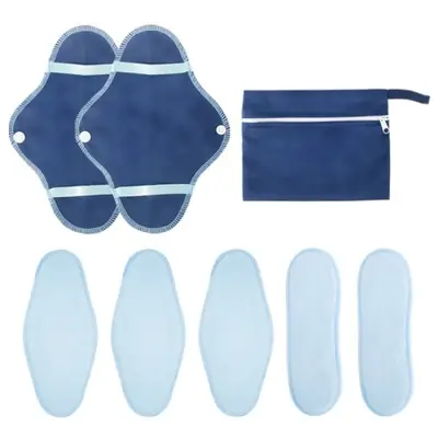 Image de Serviettes Menstruelles Réutilisables - Ensemble de 8 Pièces