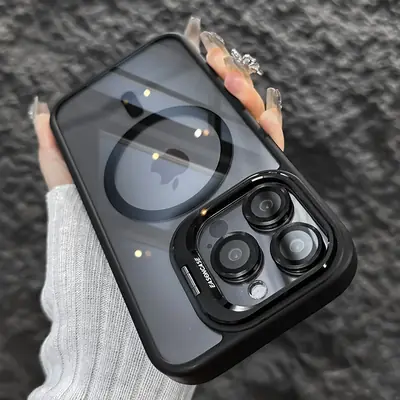 Image de Étui pour iPhone Transparent avec Anneau Métallique