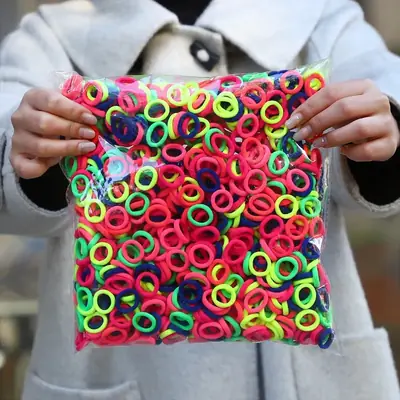 Image de 50 Scrunchies Colorés pour Filles - Élastiques Cheveux Mode Enfant