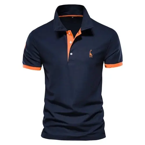 Image de Polo Homme Girafe Brodé - Style Décontracté & Élégant