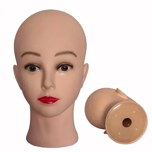 Image de Tête de Mannequin Chauve Pro pour Perruques & Coiffure