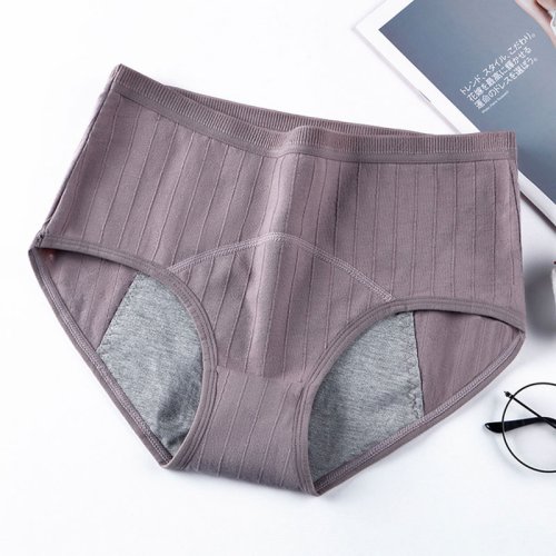 Zdjęcie Bielizna menstruacyjna z bawełny – bezpieczne, naturalne spodenki higieniczne na okres dla kobiet, wysokiej talii, nieprzepuszczające cieczy