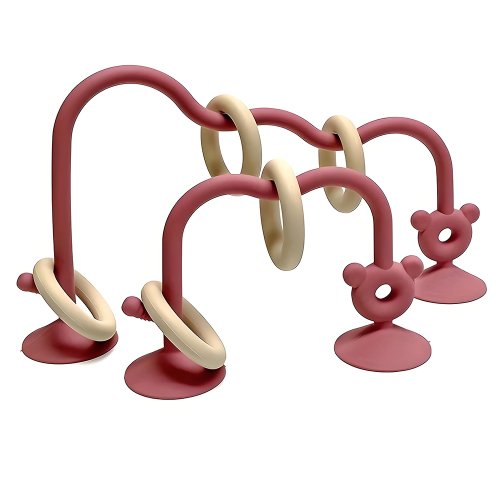 Image de Jouets de Bureau en Silicone pour Bébés - Puzzle Éducatif et Antidérapant