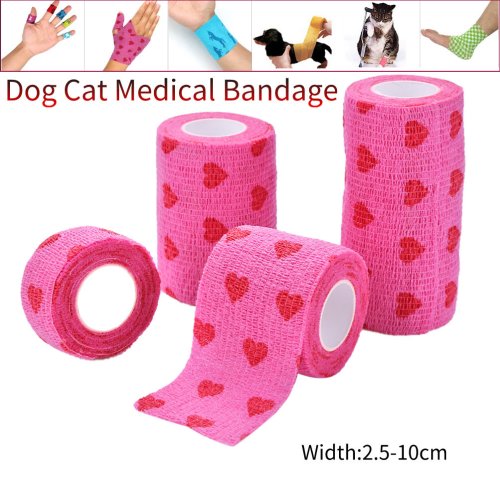 Afbeelding van Huisdier Hond Kat Medische Ademende Elastische Bandage Niet-Geweven Huisdier Zelfklevend Wond Buiten Intrekbare Sport Tape Hond Accessoires