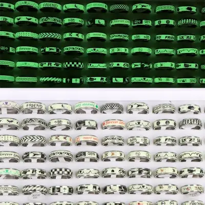 Image de Bagues d'Amour en Acier Inoxydable - Lot de 20 Pièces