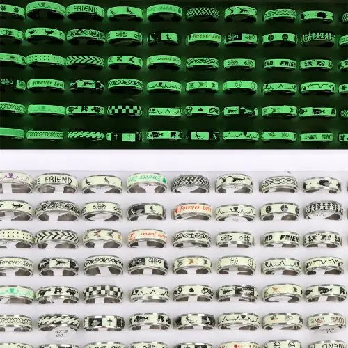 Image de Bagues d'Amour en Acier Inoxydable - Lot de 20 Pièces