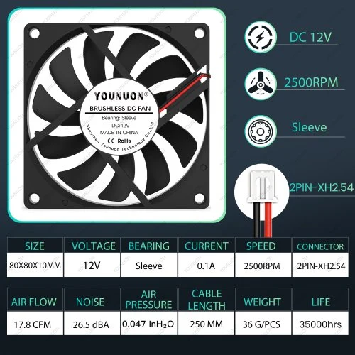 12V Sleeve 2P-XH2.54
