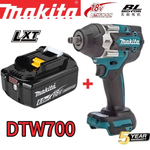 Afbeelding van Makita DTW700 Accuslagmoersleutel 18V - 1000Nm Kracht & Borstelloos