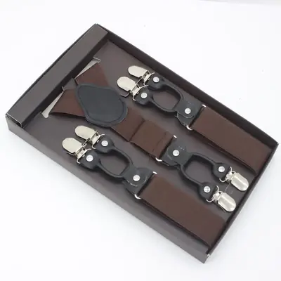 Image de Bretelles en Cuir Véritable pour Hommes - Style Vintage
