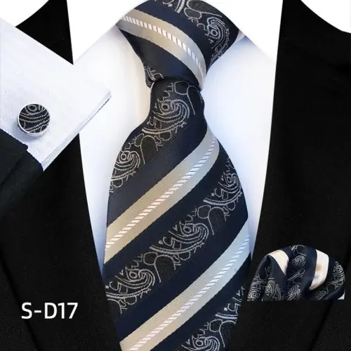 Image de Cravate à Pois + Boutons de Manchette Luxe - Ensemble Élégant pour Mariage