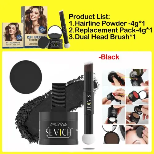 Image de Kit Correcteur de Racines Cheveux - Poudre & Brosse