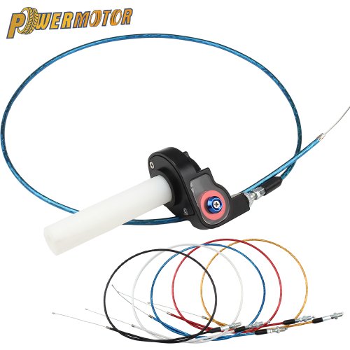 Zdjęcie Enduro Motocross motocykl akcelerator uchwyty przepustnicy części uniwersalny 1200mm kabel 22mm 7/8 '' Dirt pitbike akcesoria