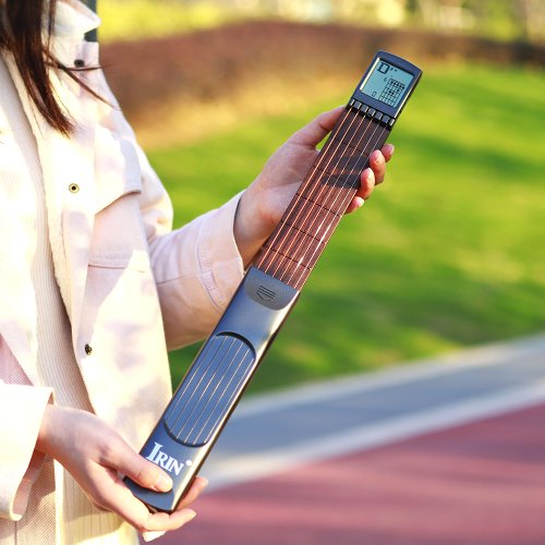 Afbeelding van Pocket Gitaar Akkoordtrainer met Scherm – 6 Vret Gitaar Vingertrainer voor Beginners, Praktijktool voor Muziekles en Oefeningen