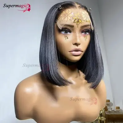 Image de Perruque Dentelle Avant 4x4 HD - Cheveux Humains Brésiliens Ombre Chocolat Brun