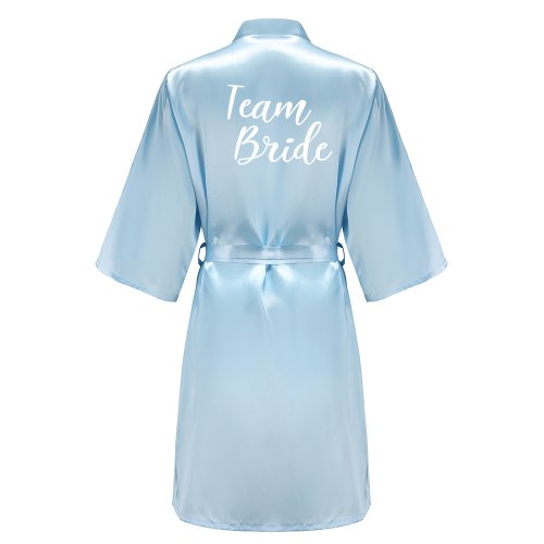 Image de Peignoir Bleu Élégant pour Demoiselle d'Honneur