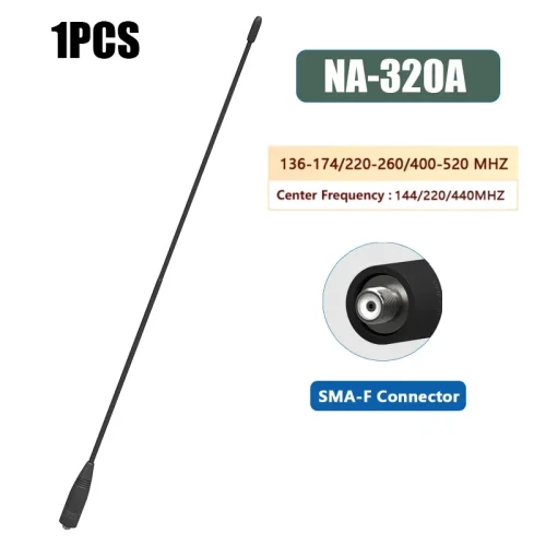 Imagen de Antena Nagoya NA-320A SMA hembra de tres bandas 144-220-440Mhz antena de látigo de 10W de alta ganancia para Radios UV-5RM UV-26 DM-1701A UV-32 50ohm