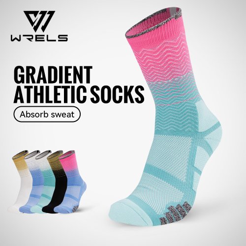 Imagen de Calcetines Deportivos de Tubo Alto para Correr y Baloncesto con Absorción de Impacto, Antideslizantes y Transpirables