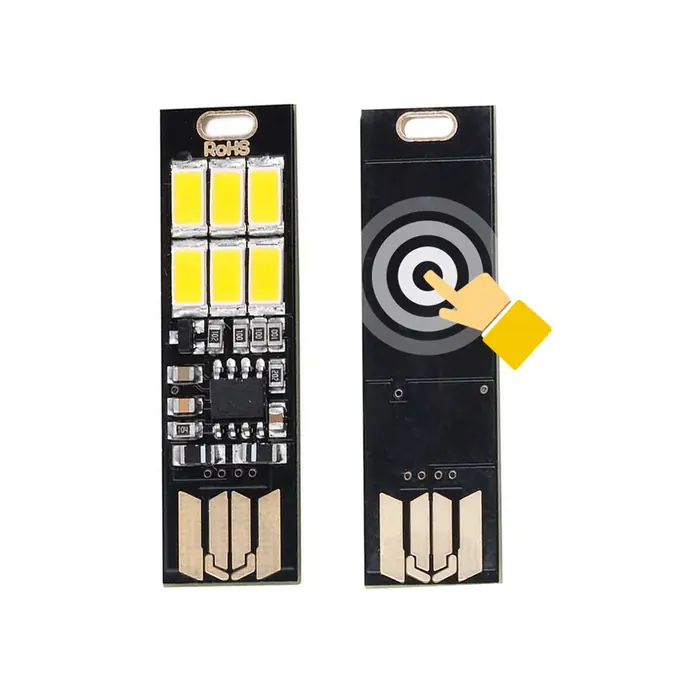 Image de Mini Lampe LED USB Tactile - Veilleuse Portable & Réglable