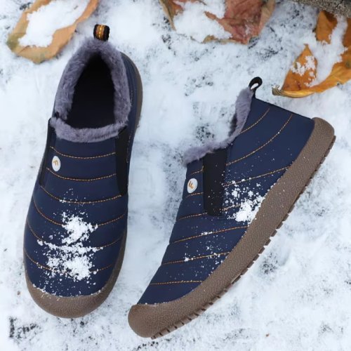 Afbeelding van Winter herenlaarzen Zwarte vrijetijdsschoenen Warme en antislip wandelschoenen Outdoor rubberen zolen 2025, comfortabele snowboots voor dames