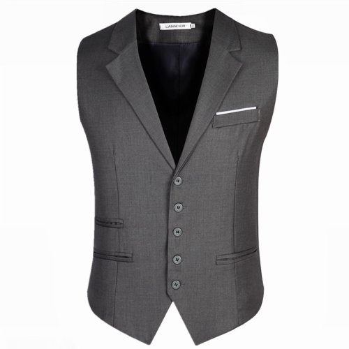 Image of Men's Slim Fit Dress Vest Plus Size 6XL - Formal Suit Waistcoat for Business, Casual & Wedding Wear