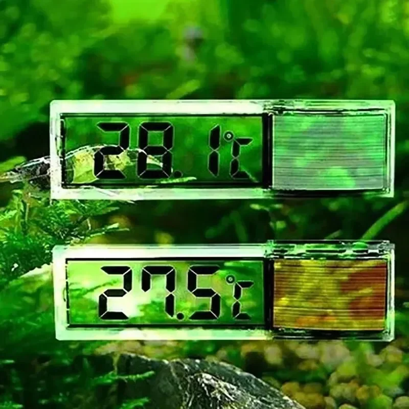 Zdjęcie Elektroniczny Termometr Akwariowy z Wyświetlaczem LCD – Precyzyjny Cyfrowy Miernik Temperatury do Akwarium i Zbiorników Wodnych