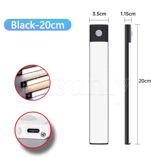Image de Veilleuse LED USB avec Capteur de Mouvement pour Armoire