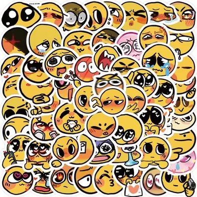 Image de Autocollants Mignons Jaunes - Déco Kawaii pour Enfants