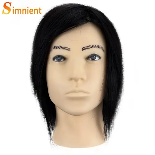 Image de Tête de Mannequin Homme à Cheveux Réels - Formation Coiffure