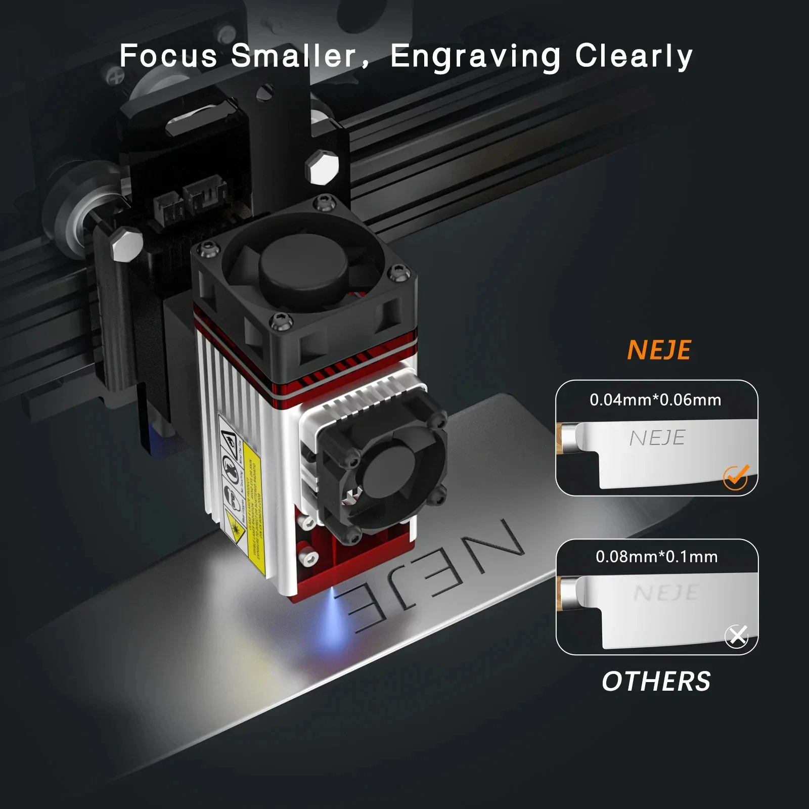 Immagine di Modulo Laser Premium NEJE N30820 E30 E40 A40630 A40640 da 0,5 a 24 W per Intaglio Professionale del Legno con Risultati di Taglio Laser Eccellenti