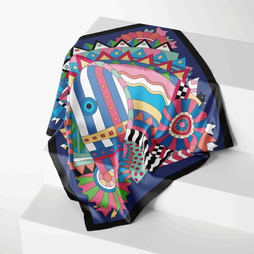 Afbeelding van 2025 Designer Vrouwen Chiffon Foulard Bandana Sjaal Hoofddoek Vierkante Hoofddoek Sjaals Hoofd Wraps Sjaals Vrouwelijke Sjaal