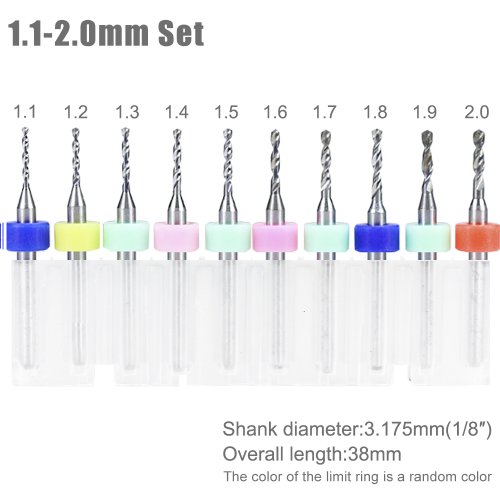 10-tlg. Set 1,1-2,0 mm