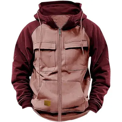 Image de Hoodie Homme Automne Hiver - Veste Chaude à Capuche avec Poches