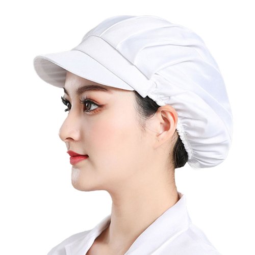 Immagine di Set Completo di Cappelli da Cuoco Igienici con Protezione Antipolvere e Antifumo per Ristoranti e Hotel