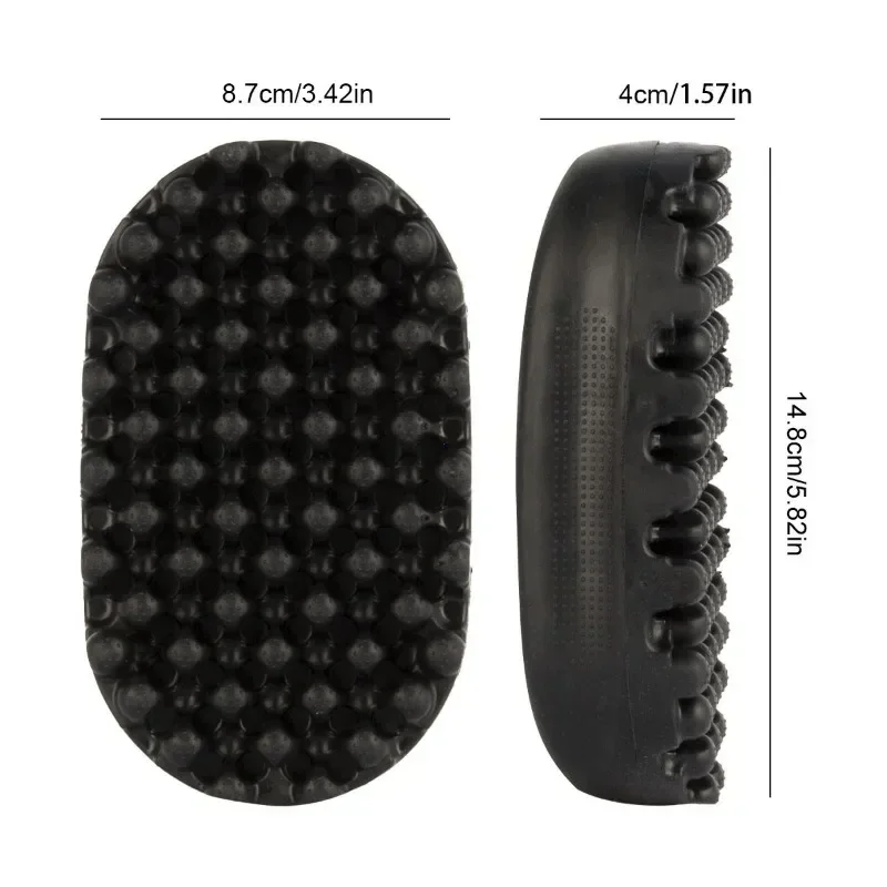 Afbeelding van Natuurlijke Haarstyling Set voor Krullend Haar: Afro Curl Brush, Spons & Massageborstel voor Mannen – Volledige Verzorging van Zwarte Krullen en Dreadlocks