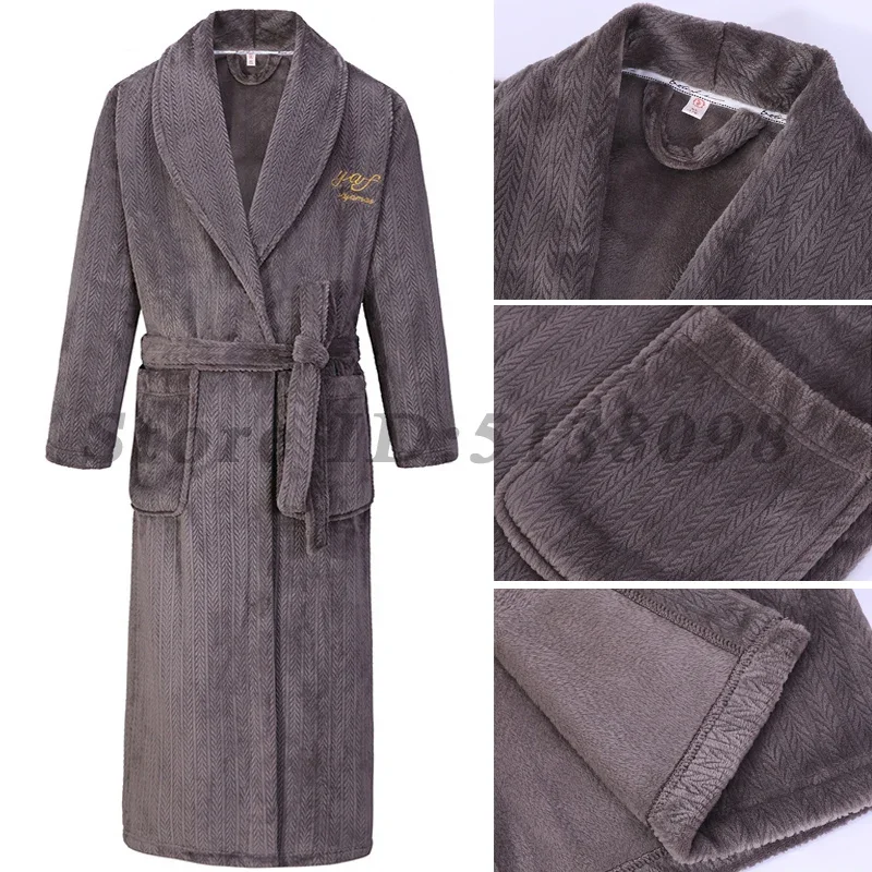 Image de Robe de Nuit Hiver Chaude en Flanelle - Tailles 3XL & 4XL