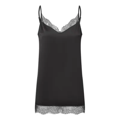 Image de Camisole Dentelle Satin Asymétrique - Sexy & Élégant