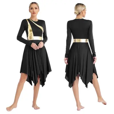 Image de Robe de Danse Moderne à Manches Longues