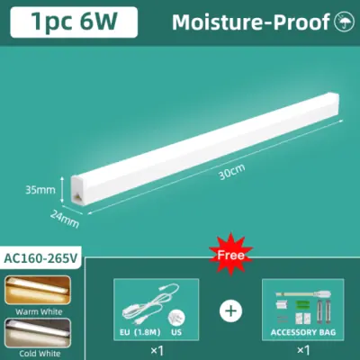 Image de Tube LED Étanche 30/50cm - Éclairage Salle de Bain, Cuisine & Armoires
