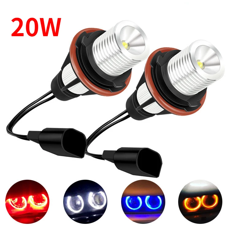 Imagen de Luces Angel Eyes LED Blancas para BMW - Efecto Brillante