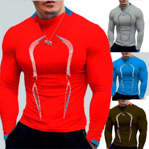 Image of Men's 2024 Summer Outdoor Long Sleeve T-Shirt – Quick-Dry, Breathable, Sun Protection Running Shirt with Air-Flow Cooling Technology