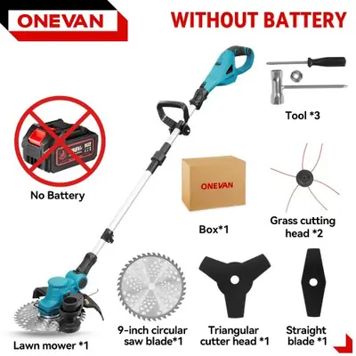 Image de Tondeuse Électrique Sans Fil 9 Pouces - Puissante & Silencieuse