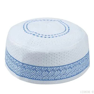 Image de Chapeau de Prière Homme - Broderie Coton