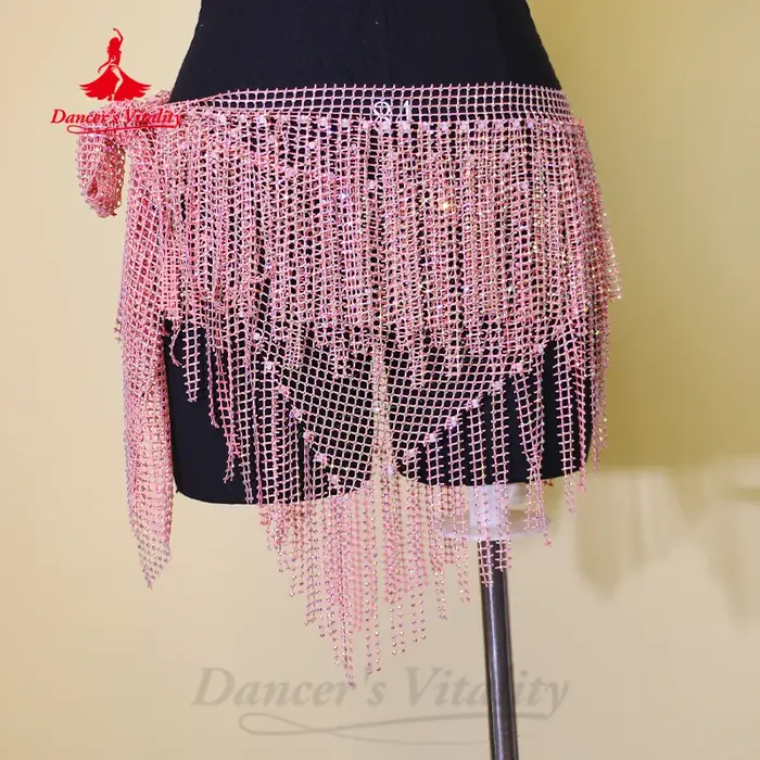 Image de Ceinture de Danse Élégante avec Pompons et Diamants